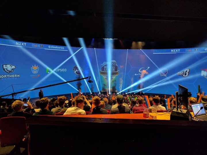 Mockit Esports on the Rocket League Championship Series stage